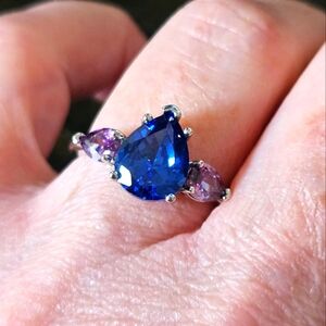 Sterling Silver Gemstone Cocktail Ring